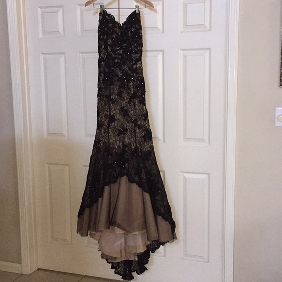 Black lace Mia Bella gown - Picture 1 of 8